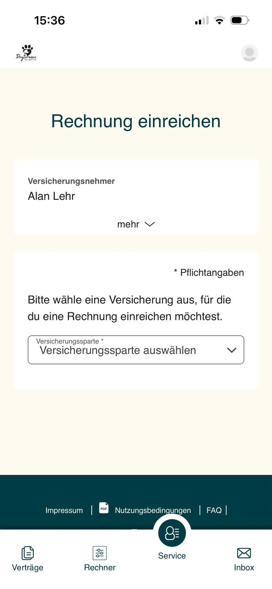 Rechnung einreichen